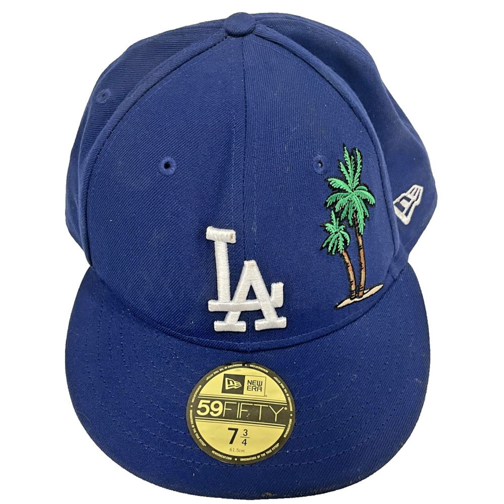 Los Angeles Dodgers Hat Cap Fitted Mens 7 3/4 Blue MLB Baseball New Era 59FIFTY